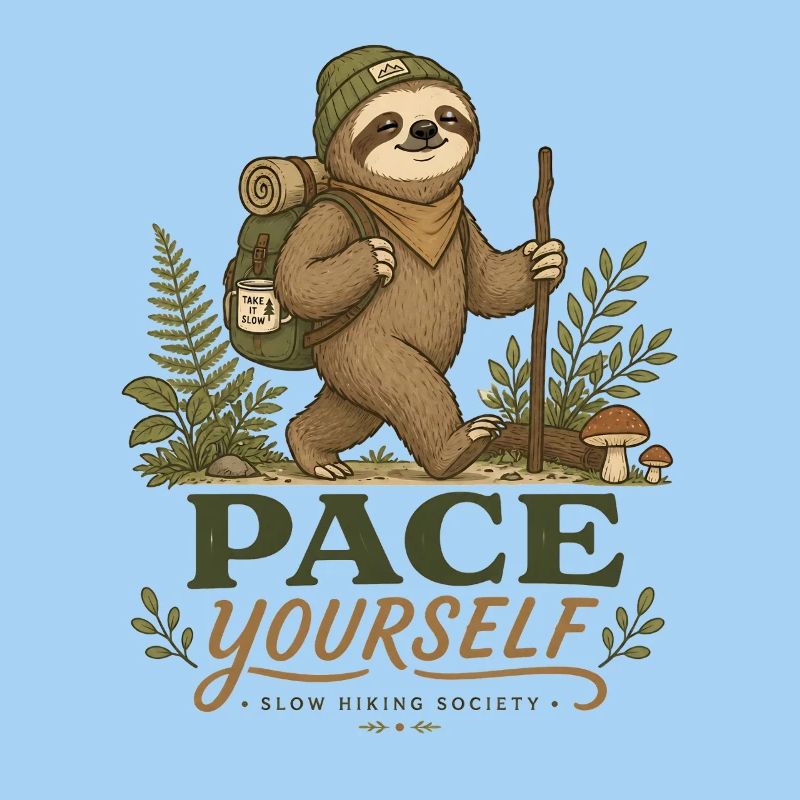 Pace Yourself Sloth Hiking