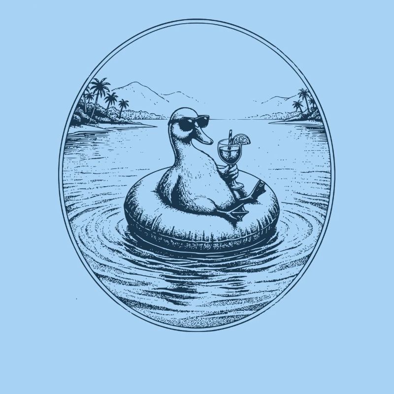 Canard avec cocktail
