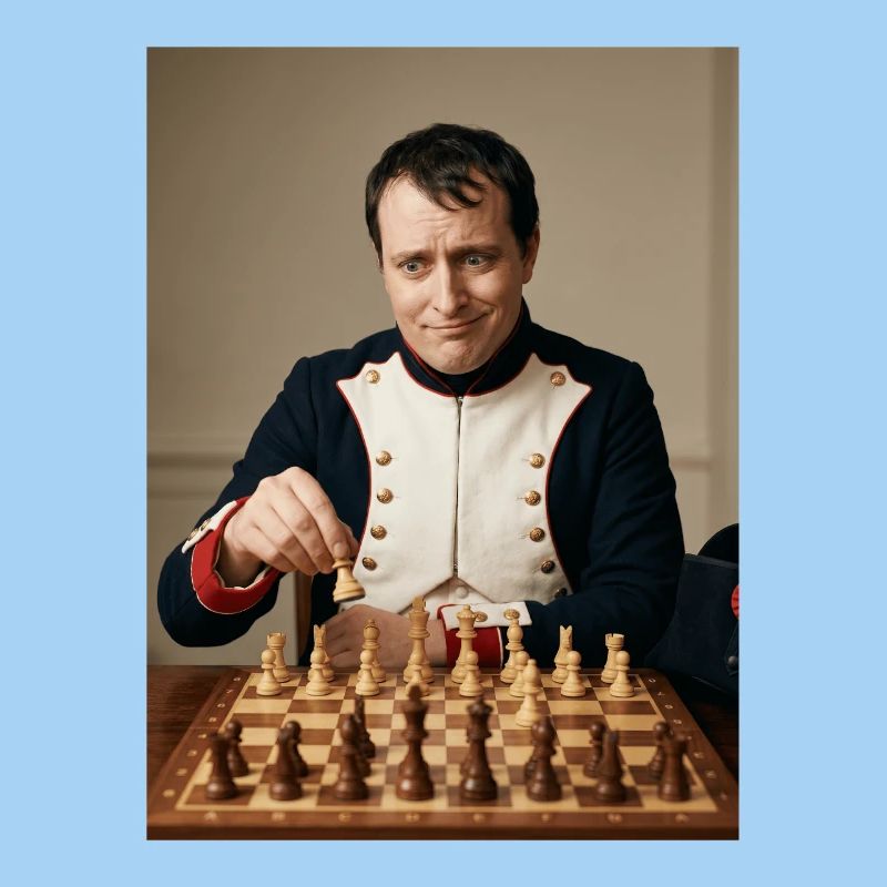 Napoleon plays chess.
