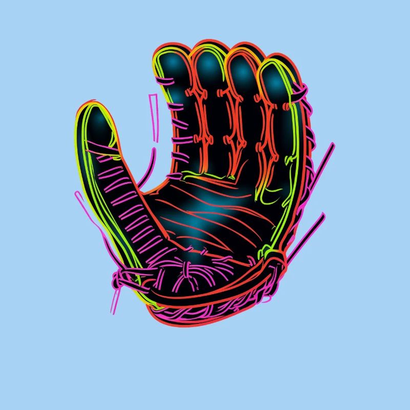 Baseball Handschuh Synthwave