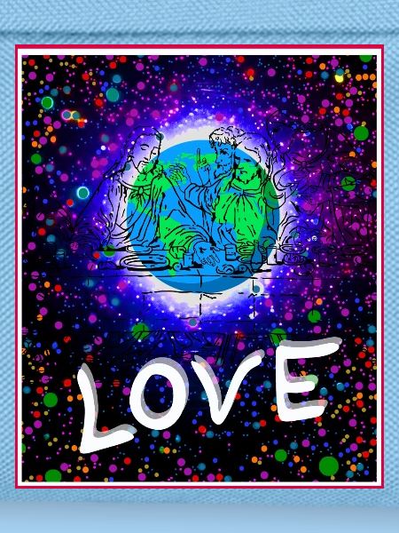 Liebe Kosmos Farbexplosion