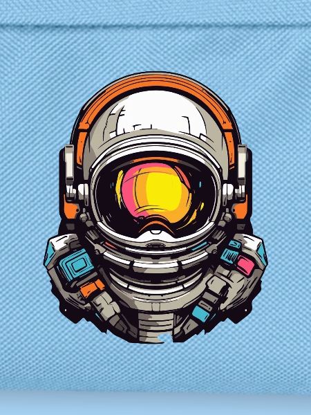 Bunter Astronautenhelm Grafik