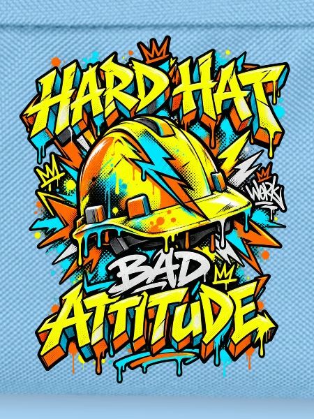 Graffiti Hard Hat Bad Attitude