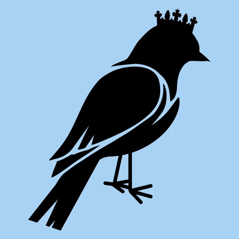 Vogel mit Krone