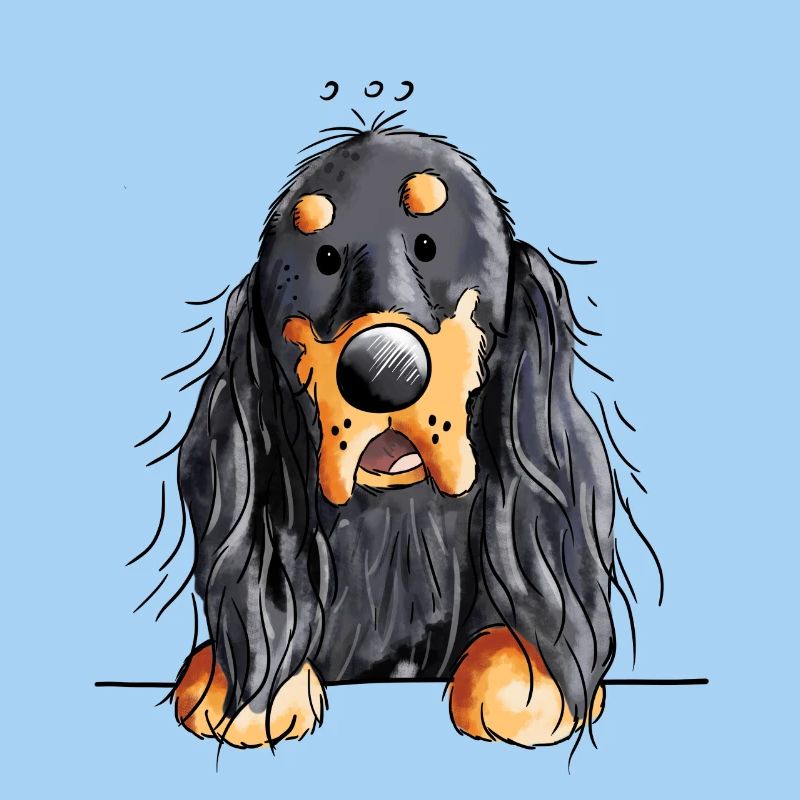 Gordon Setter - Hund - Dog - Comic