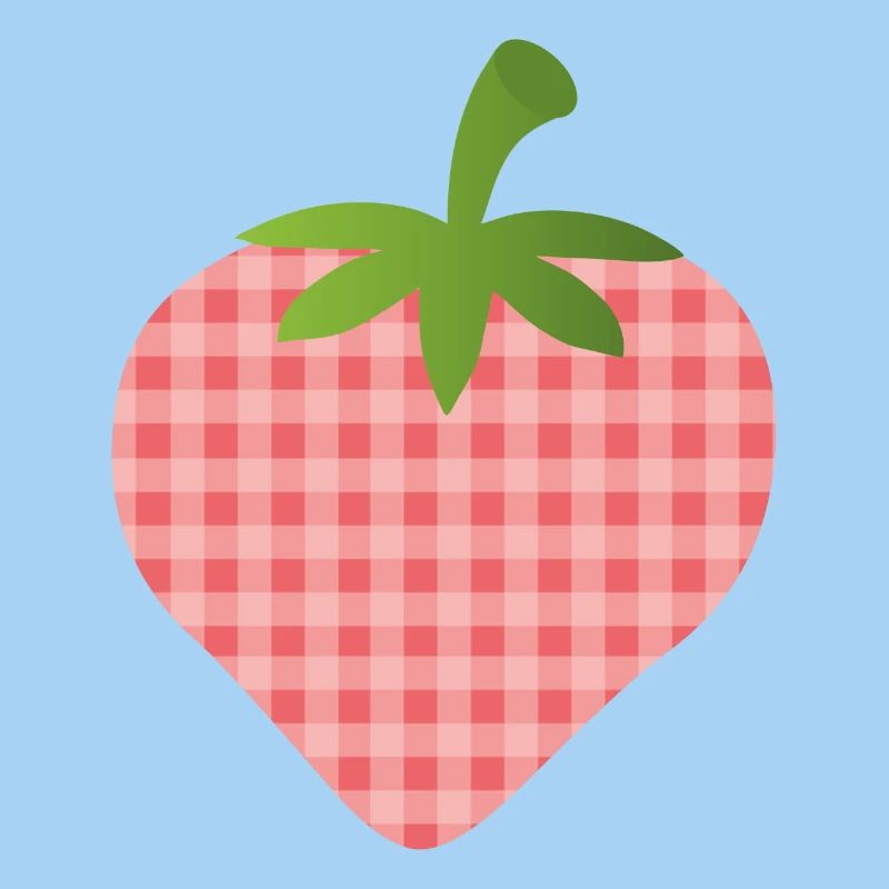 Strawberry with check pattern - personalizable