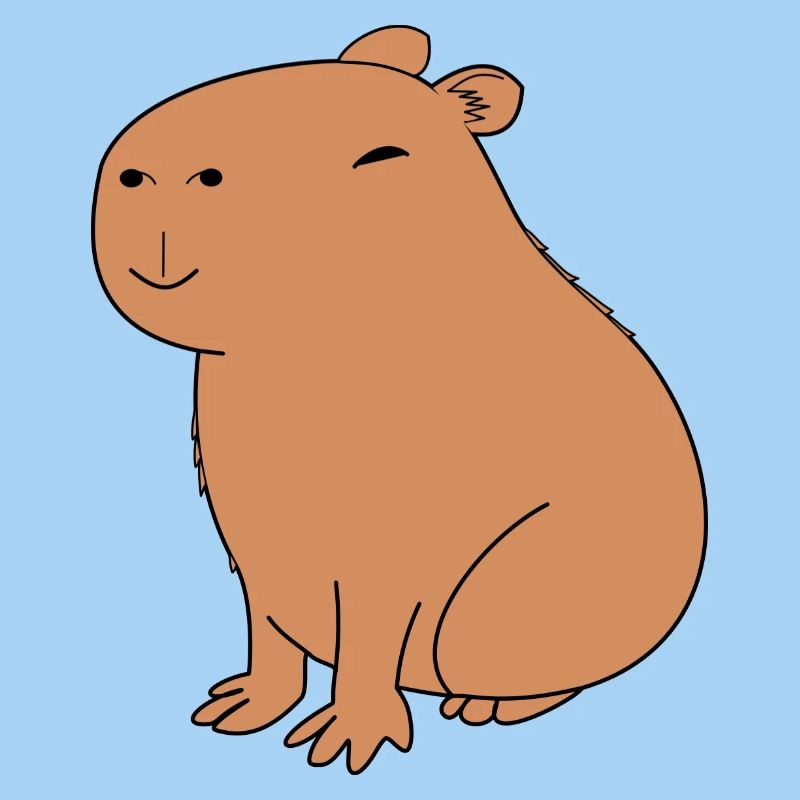 Fröhliches Capybara