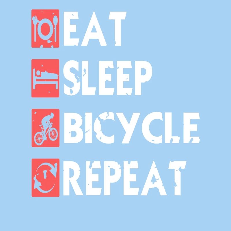 Manger dormir pédaler répéter le mode de vie à vélo