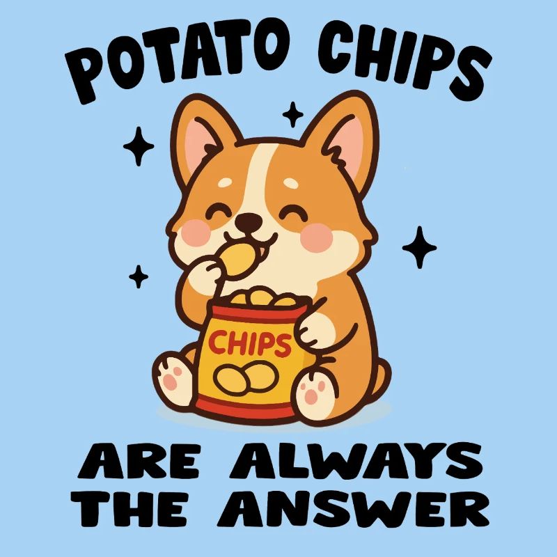 Chiot Cute Mangeur de Chips