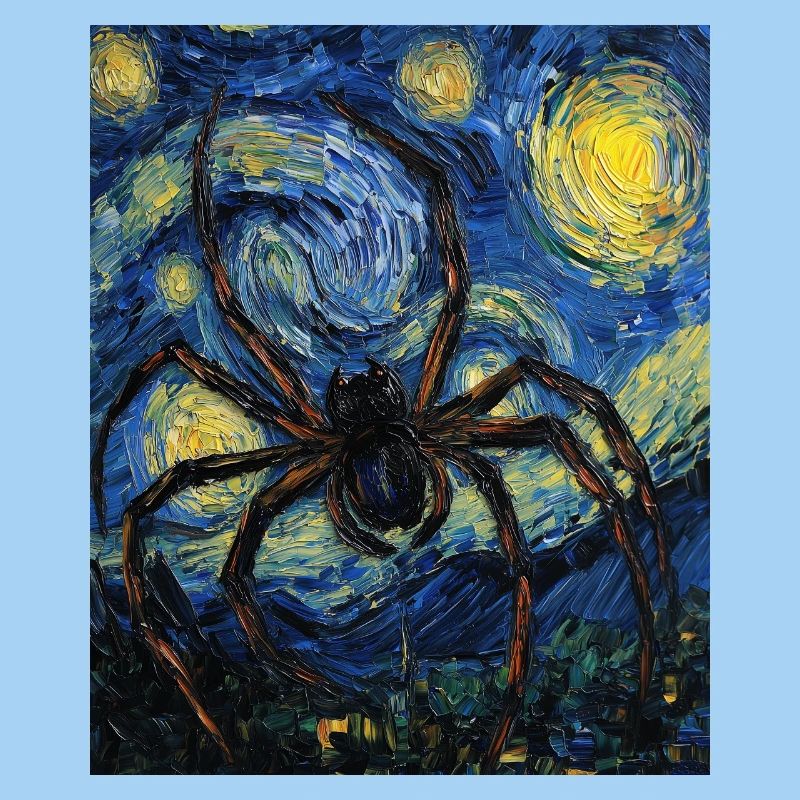 araignées araignées Halloween style Van Gogh