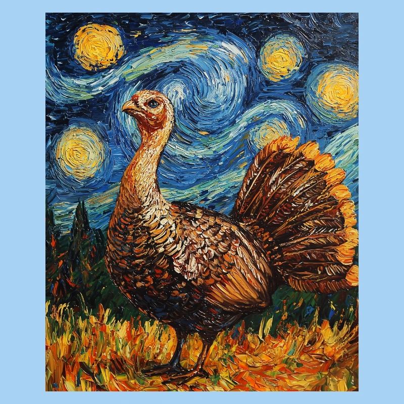 Truthahn Vogel Van Gogh Style