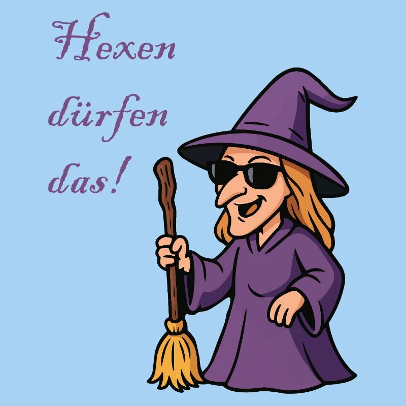 Purpurne Hexe mit Stil