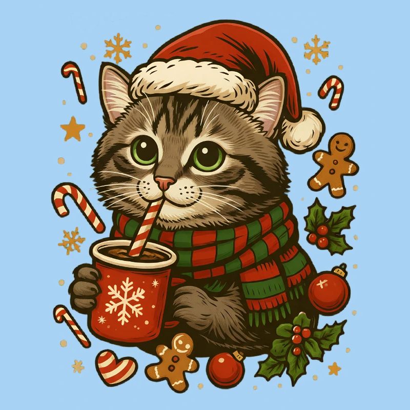 Cat at Christmas