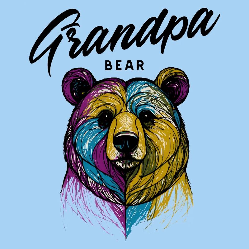 Rainbow Bear Split Grandpa Bear
