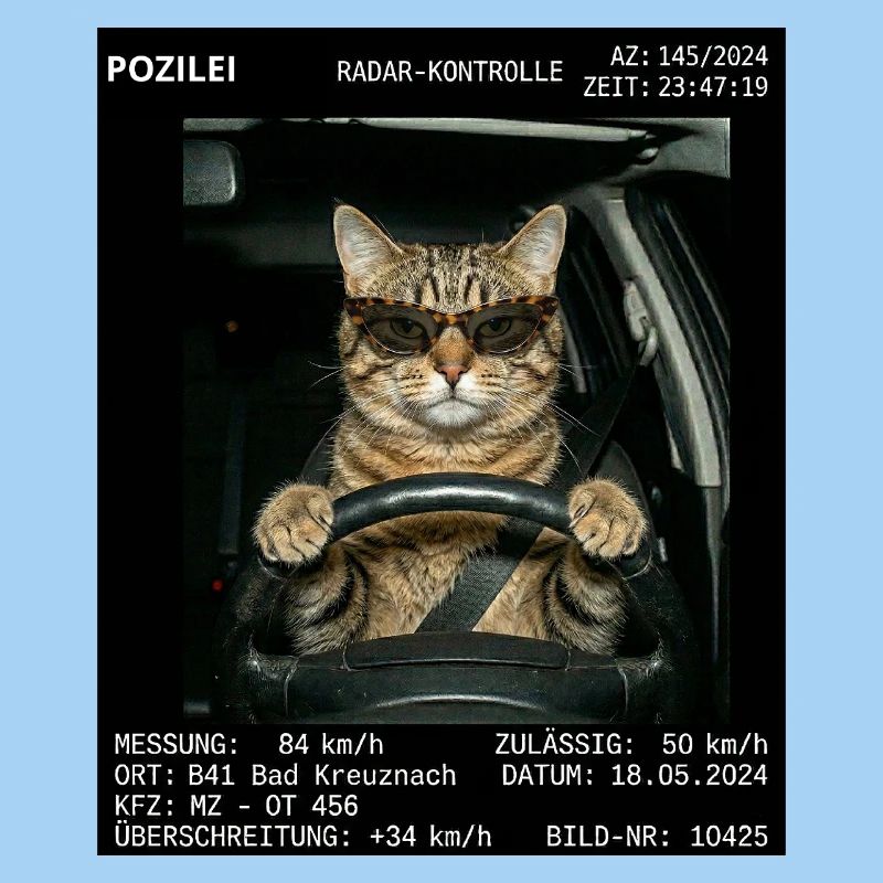 Katze Geblitzt