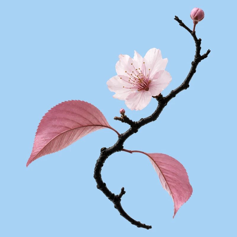Fleurs délicates de cerisier dans le style ikebana