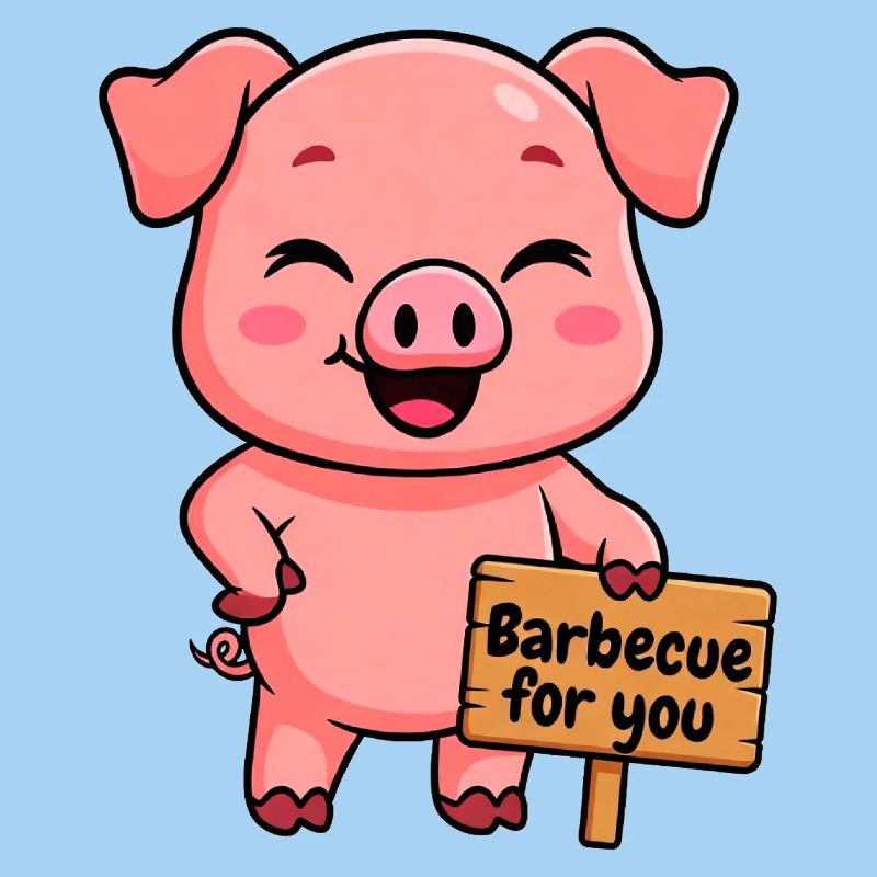 Un cochon amical vous invite à un barbecue