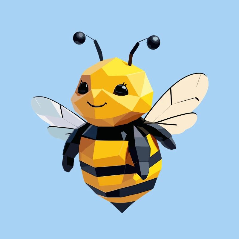 Cute polygon bumblebee design