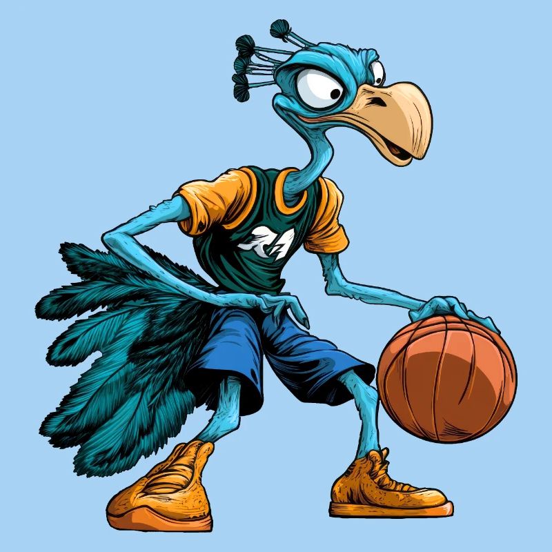 Basketball Vogelstrauss