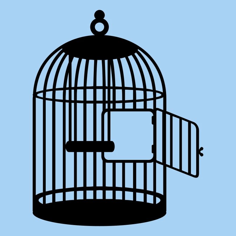 cage vide ouvert/ empty cage (1c)