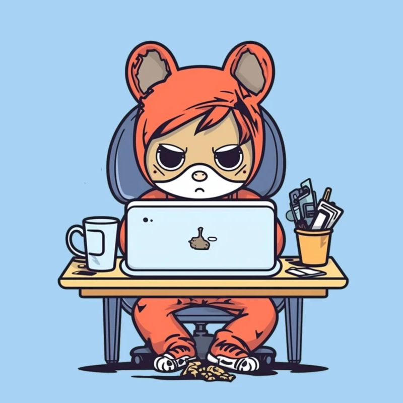Grumpy Coder in Hoodie