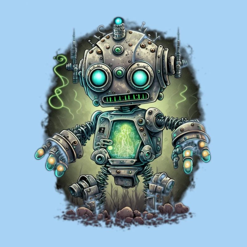 Neon Steampunk Roboter