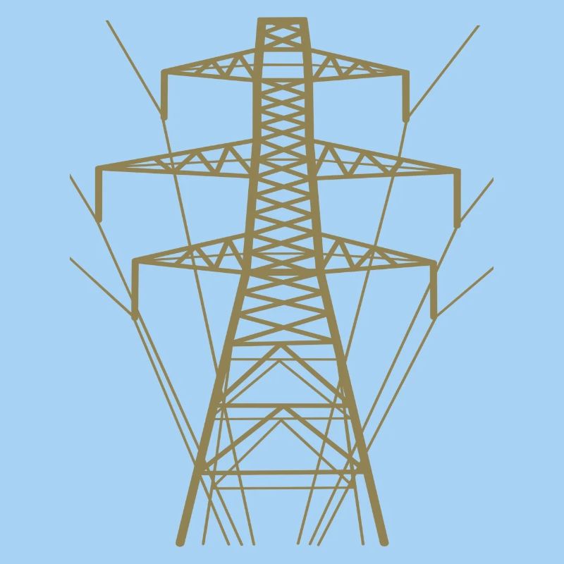 Silhouette de poteau électrique blanc