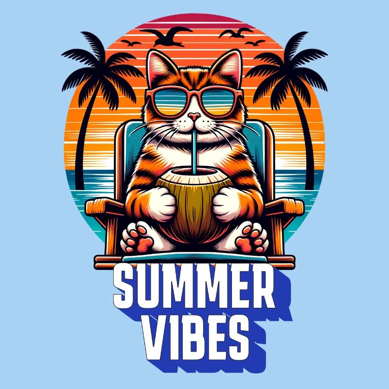 Summer Vibes mit einer coolen Katze