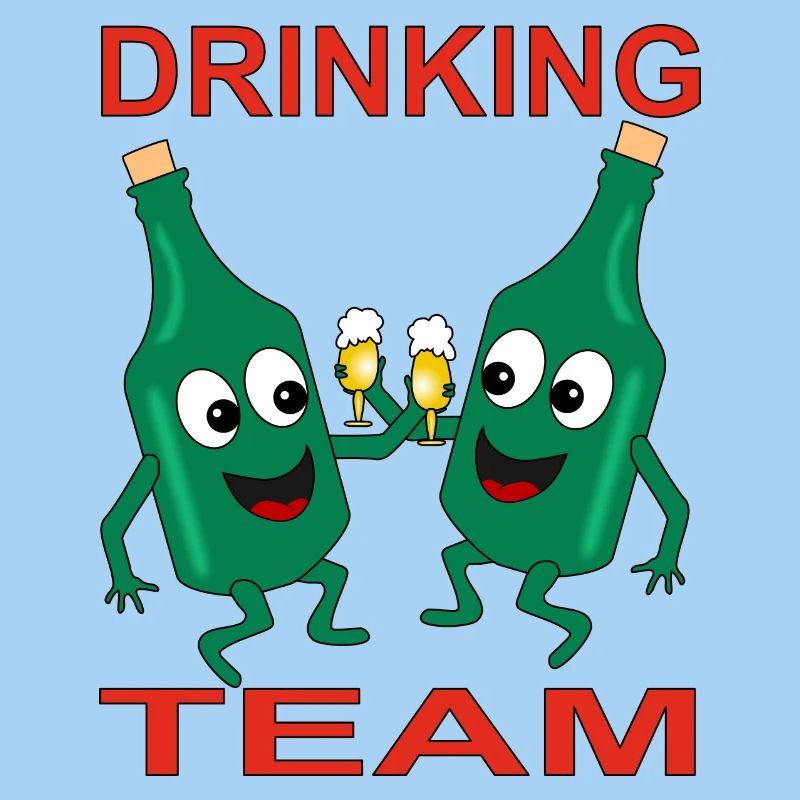 Mischievous Beer Bottles Drinking Team