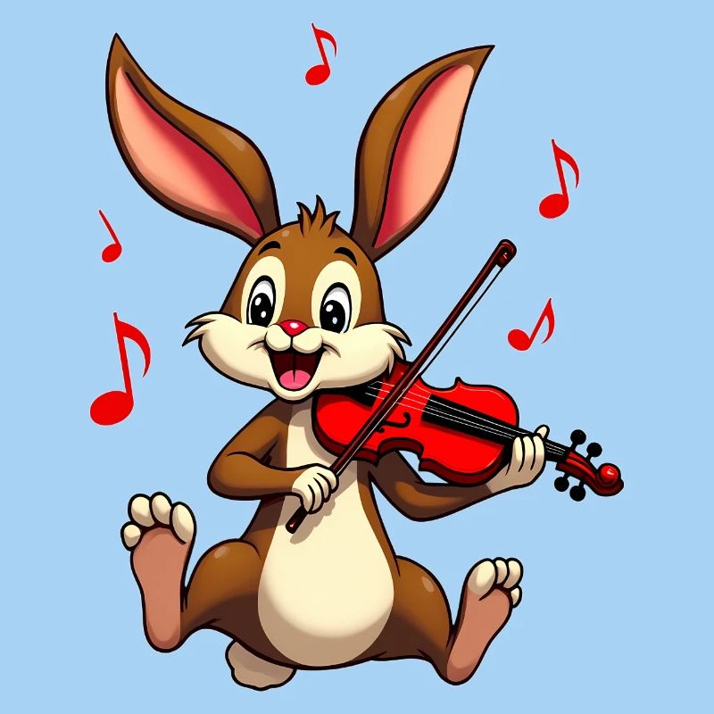 Cute Violinist Bunny