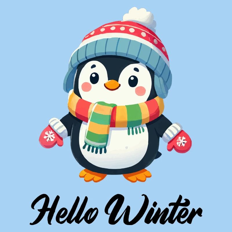 Pingouin Bande Dessinée Hiver