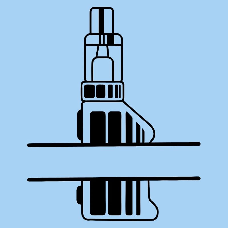 Vape silhouette with text box