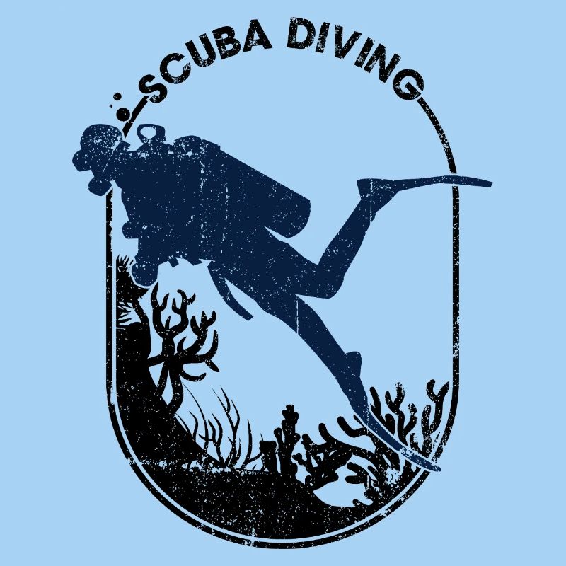 Diving Diver Silhouette Design