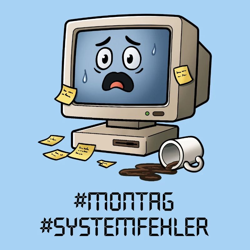 #Montag #Systemfehler – Retro-PC, Kaffee&Bürohumor