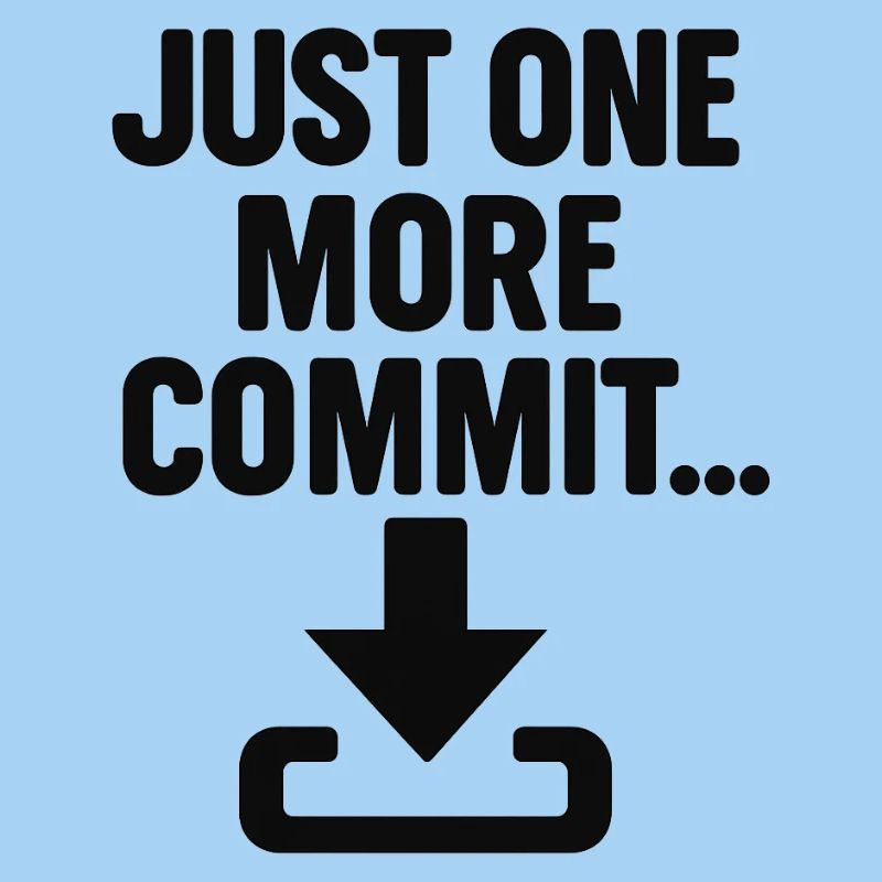 Just One More Commit – Funny Programmer T-Shirt