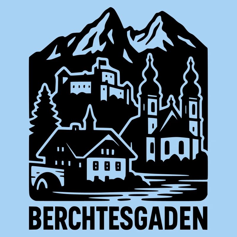 Silhouette de Berchtesgaden Point de repère