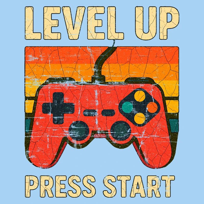 Level Up Retro-Controller-Kunst