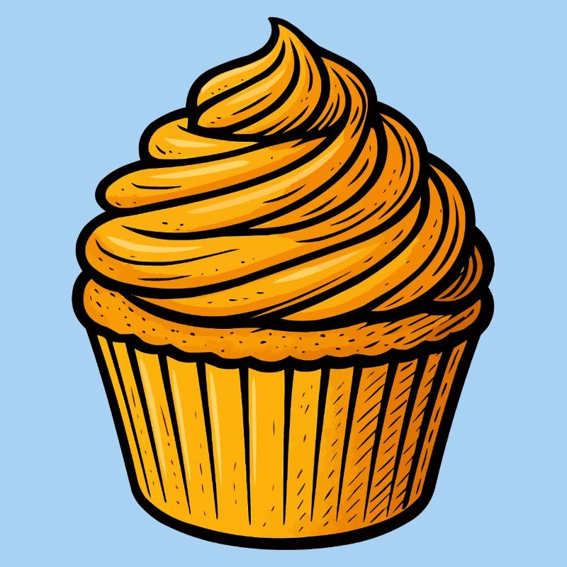Spirale dorée de cupcakes