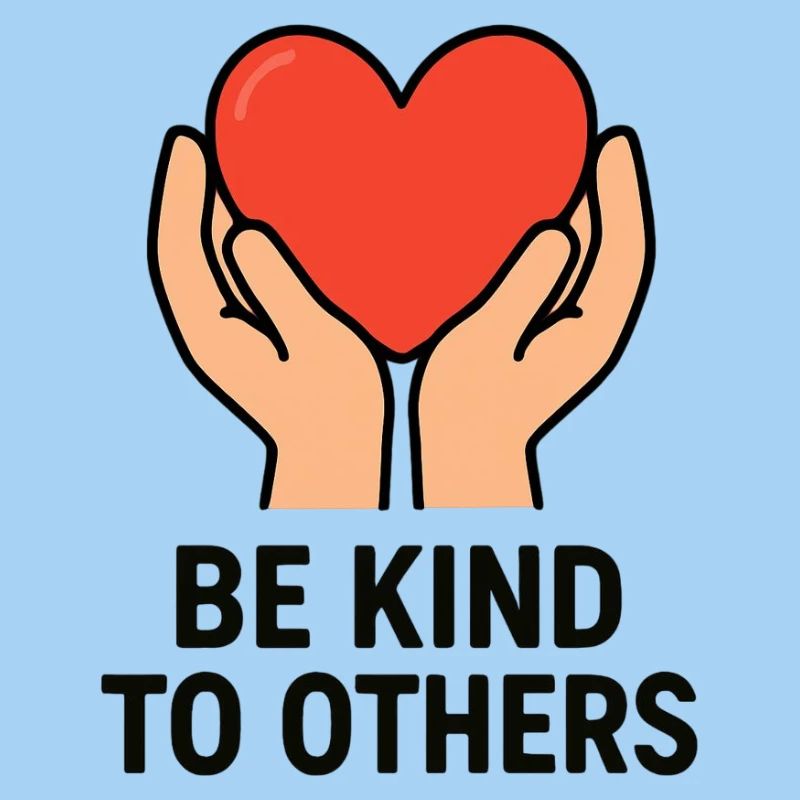 Hände halten Herz der Güte