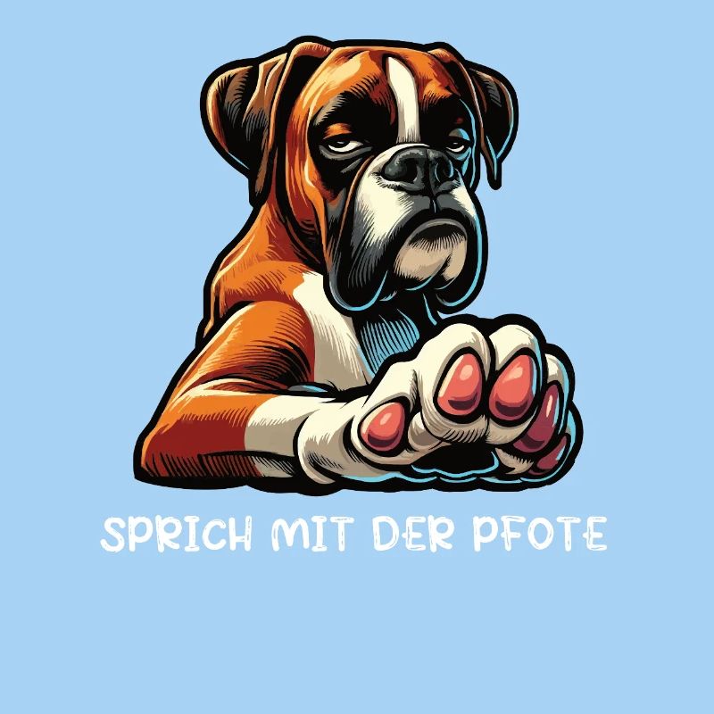 Sprich mit der Pfote Boxer Boxerhalter Boxerhund 
