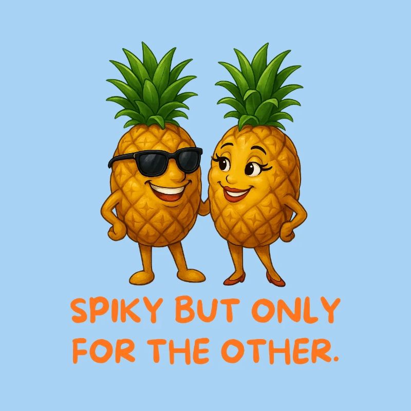 Ananas-Paar Spruch Design