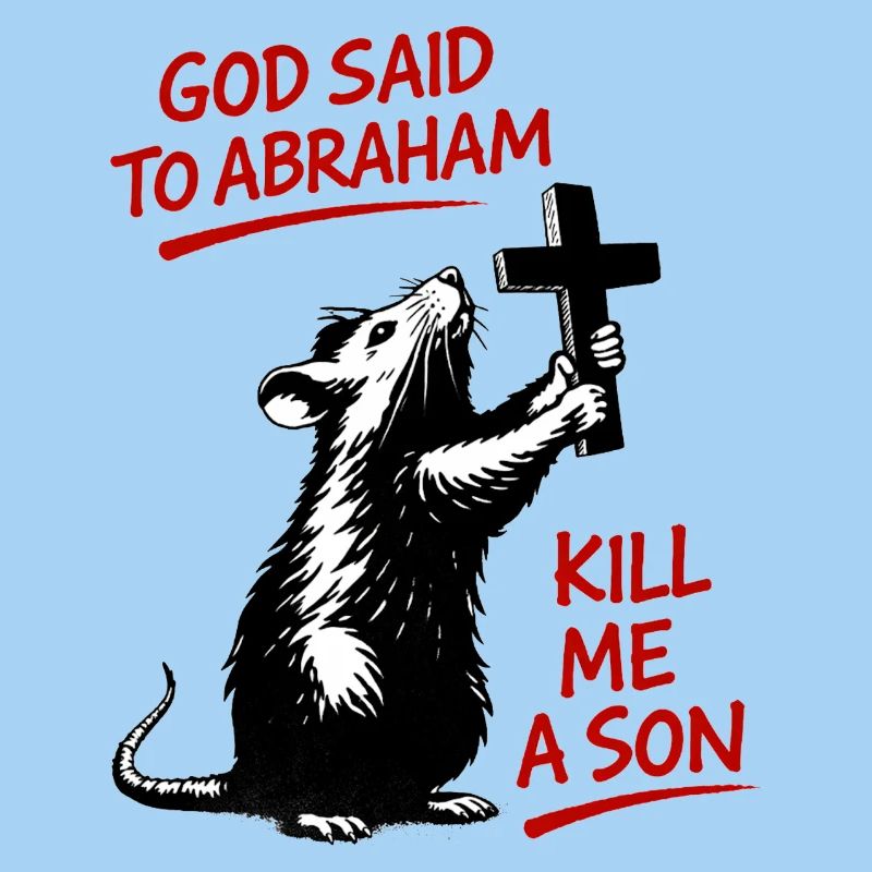 Rat with Cross Bible Satire