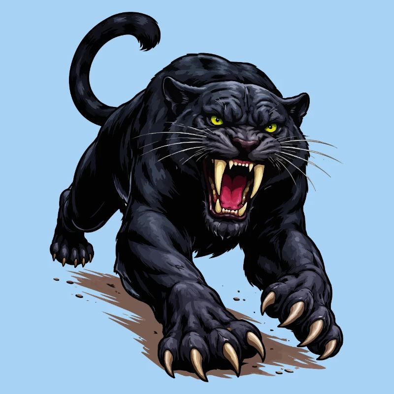 Schwarzer Panther Angriff
