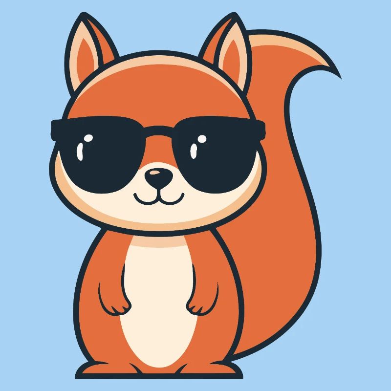 Schicke Eichhörnchen-Schwarze Brille