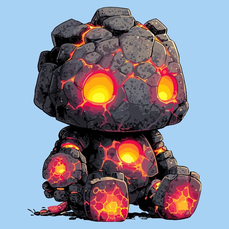 Lava Golem Steinheld Kind