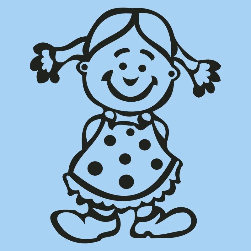 Fille joyeuse avec une robe à pois
