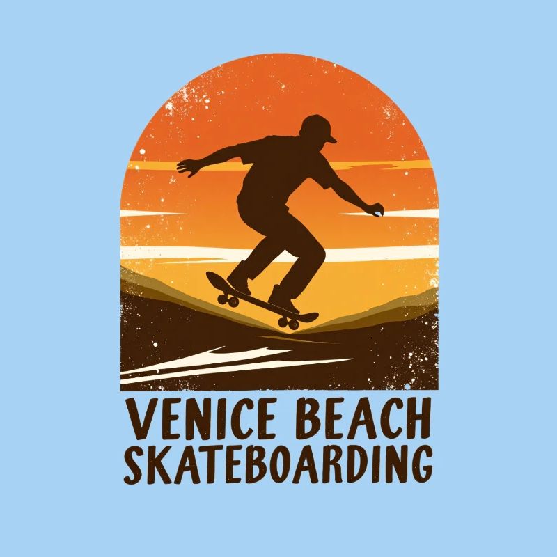Venice Beach Sunset Skateboard