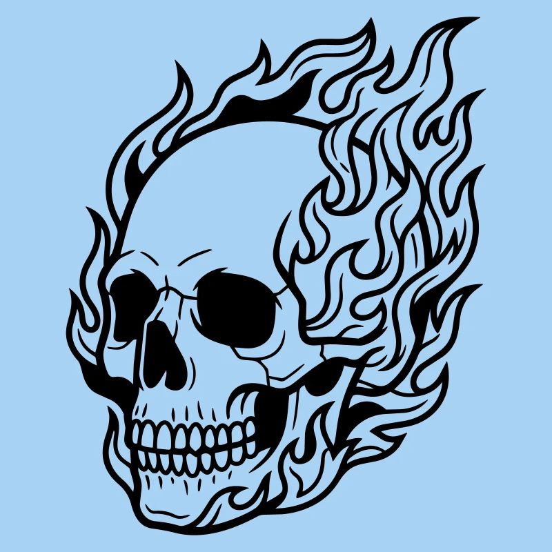 skull flame