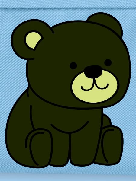 Dark Bear Cartoon Cuddly Hero