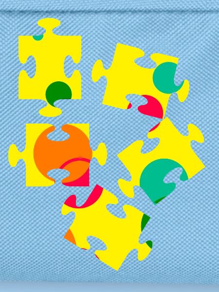 Bunte Puzzleteil Collage